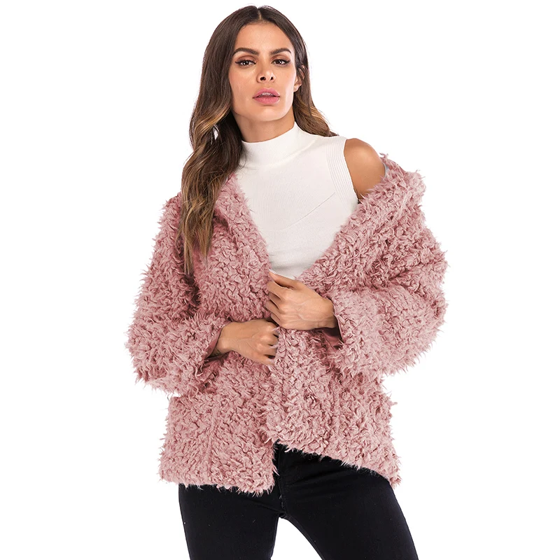 Повседневное осенне зимнее пальто для женщин с длинным рукавом и карманом