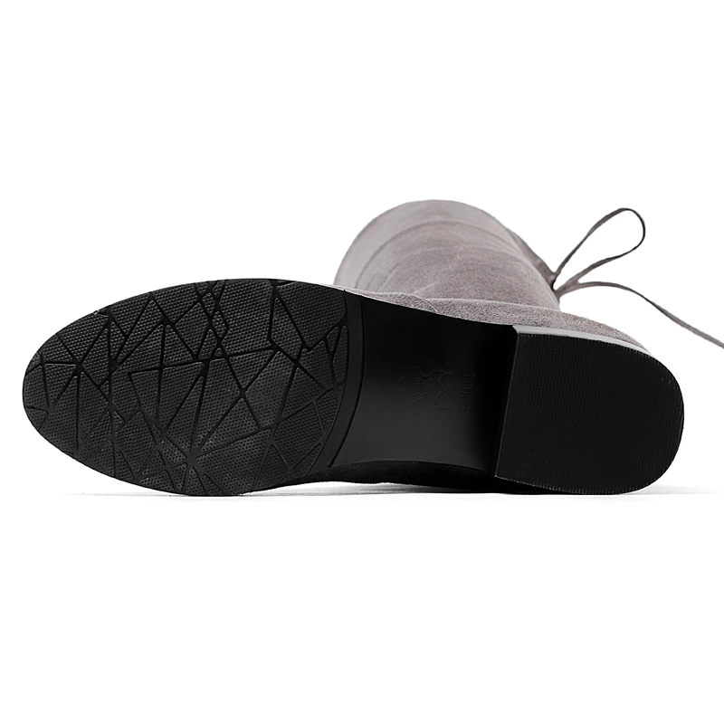 По сравнению с сапоги до колена Новые круглый носок женские ботинки на