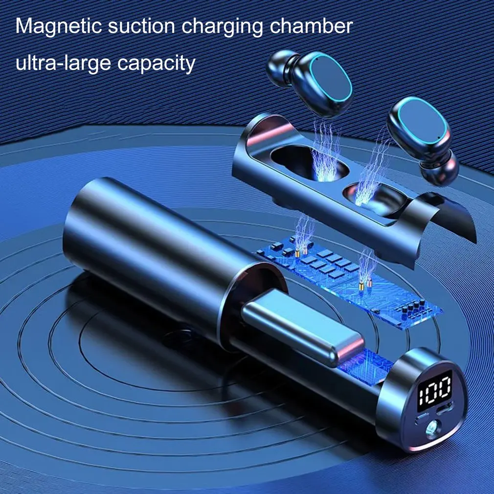 

TWS Wireless Earphones Bluetooth V5.0 In-ear 8D HIFI Stereo Sport Gaming Headphones LED Digital Display For Xiaomi Samsung