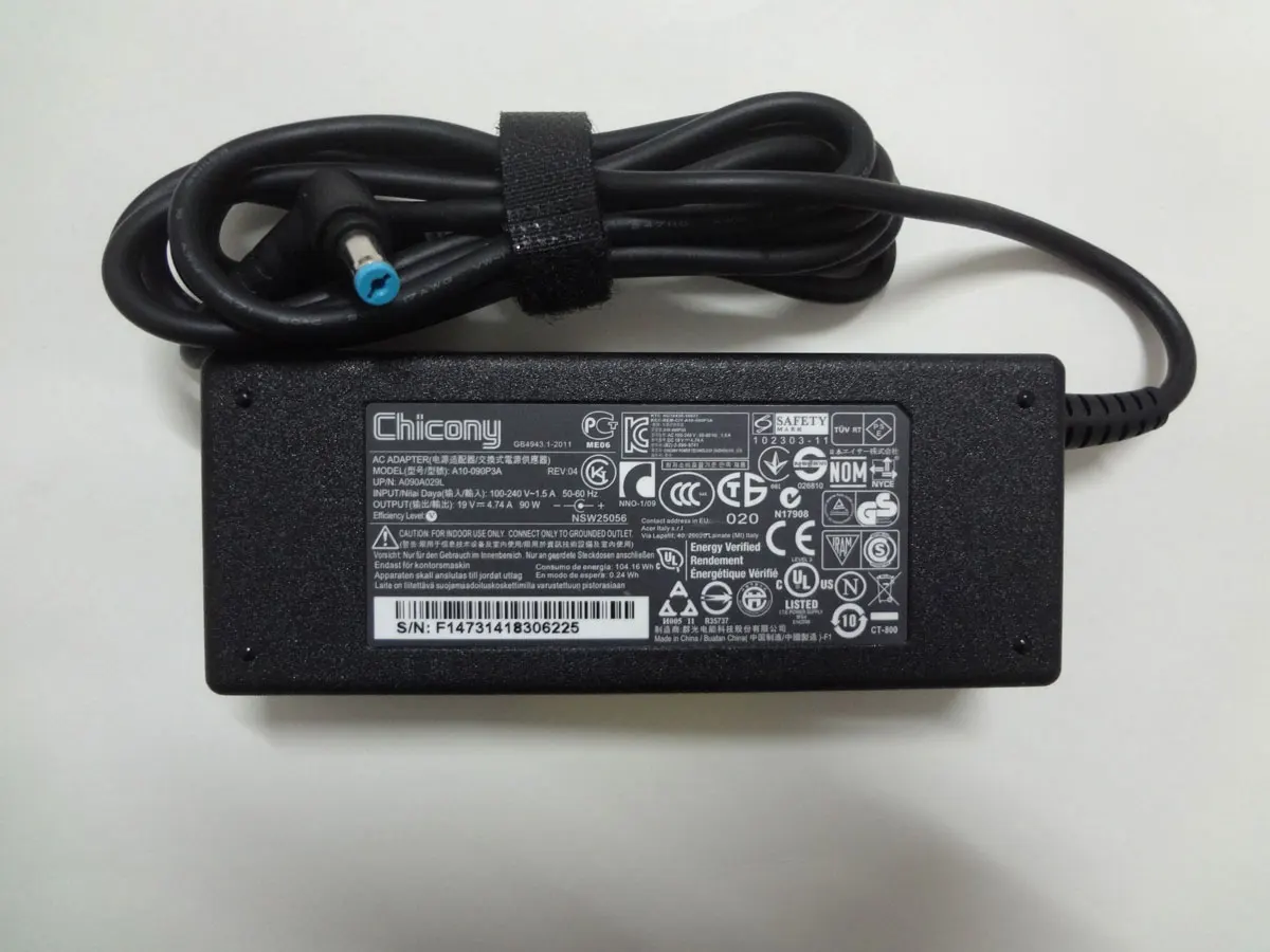 

NEW OEM Chicony 19V 4.74A A10-090P3A PA-1900-32 5.5mm*1.7mm AC Adapter For Acer 90W Aspire VN7-791G-75LC Laptop Original