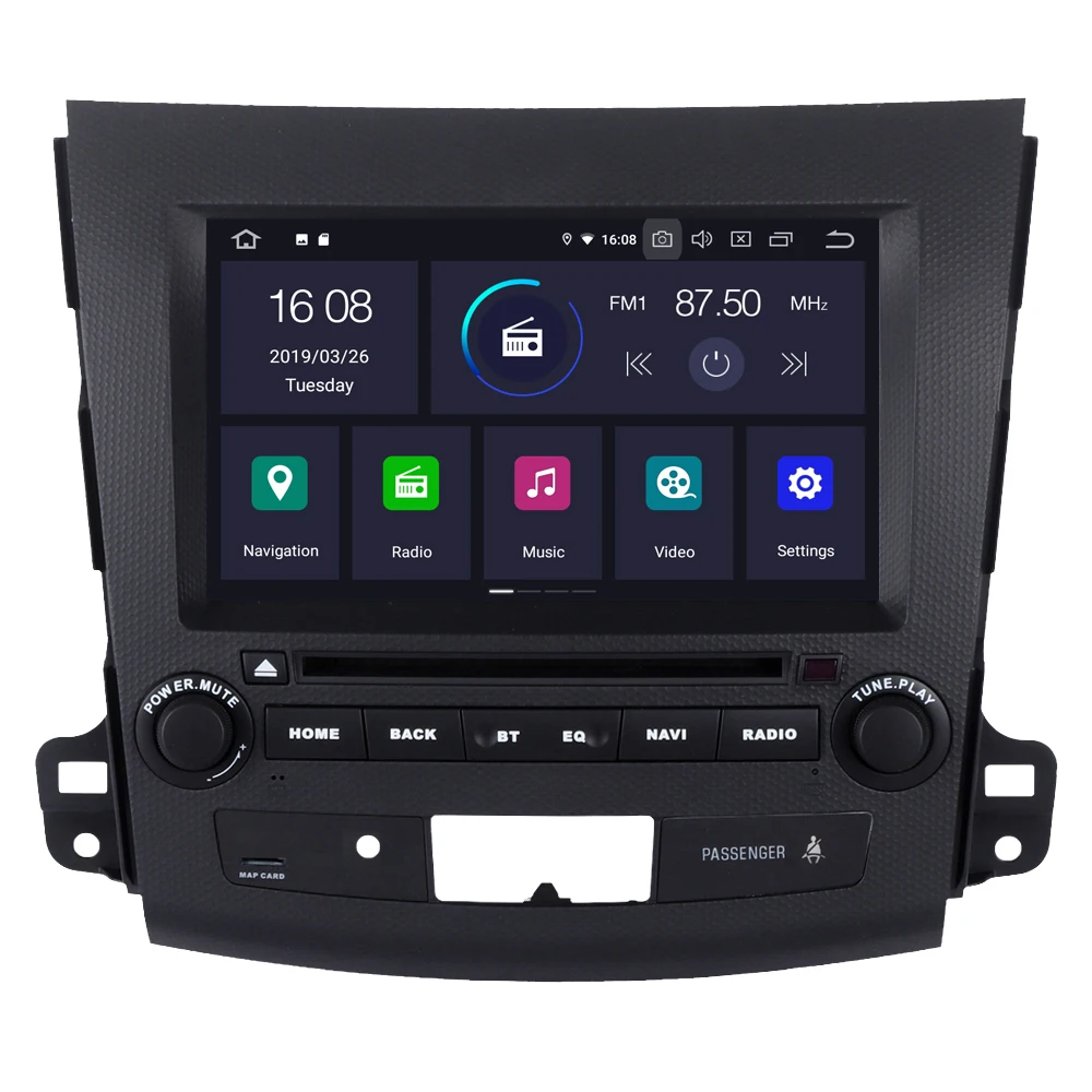 Автомагнитола RoverOne для Mitsubishi Outlander XL мультимедийный плеер с GPS навигацией DVD Android 9