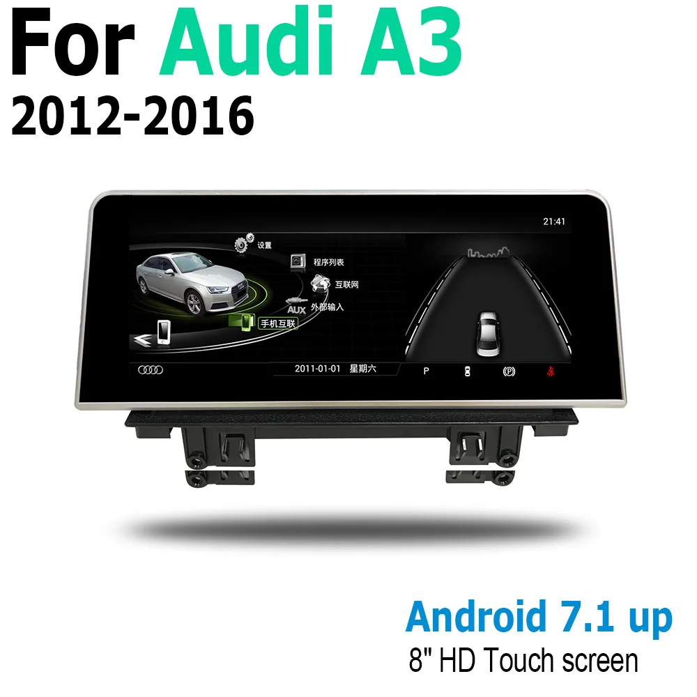 Android экран для Audi A3 8 в 2012 ~ 2016 ММИ дюймов сенсорный дисплей зеркальный блок