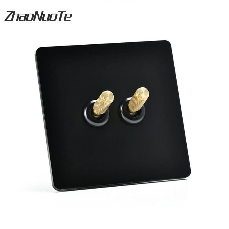 Настенный выключатель для лампы рычаг из латуни в стиле ретро переключатель 86