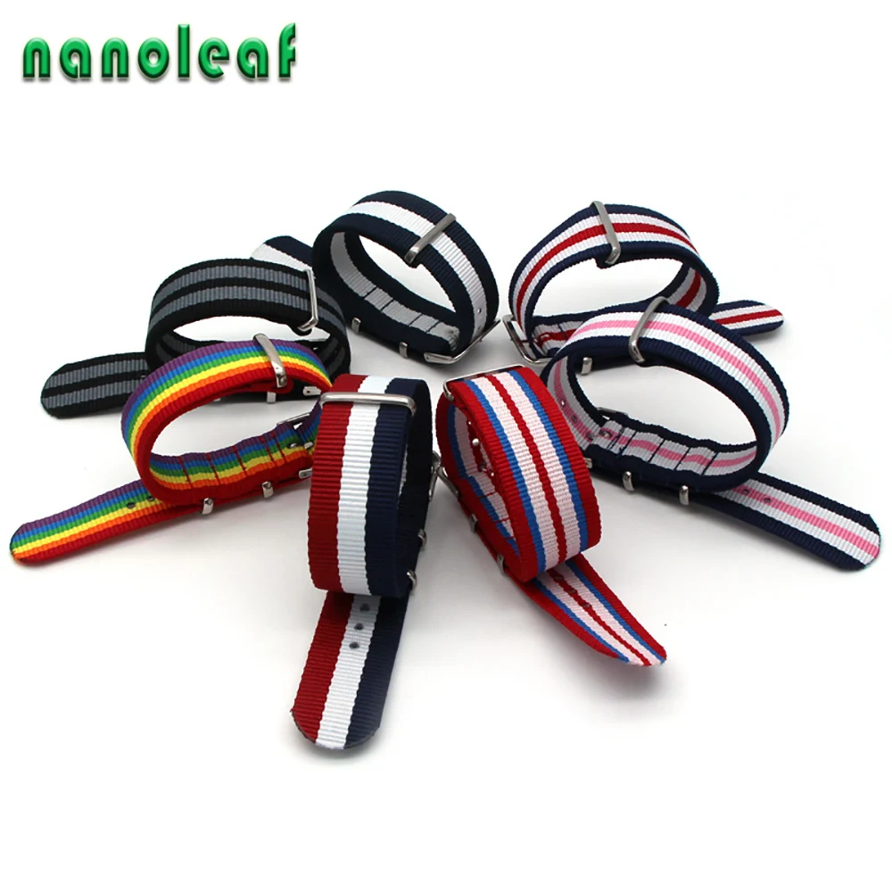 Автоматическая пряжка нейлоновый ремешок для наручных часов Muit-Цвета Ремни