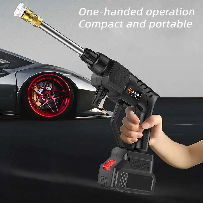 Купить 300 Вт, 30000 мАч, 30 бар, беспроводная Автомойка высокого давления, водяной пистолет, Портативная стиральная машина высокого давления для батаре... Скидка 300 Вт, 30000 мАч, 30 бар, беспроводная Автомойка высокого давления, водяной пистолет, Портативная стиральная машина высокого давления для батаре...