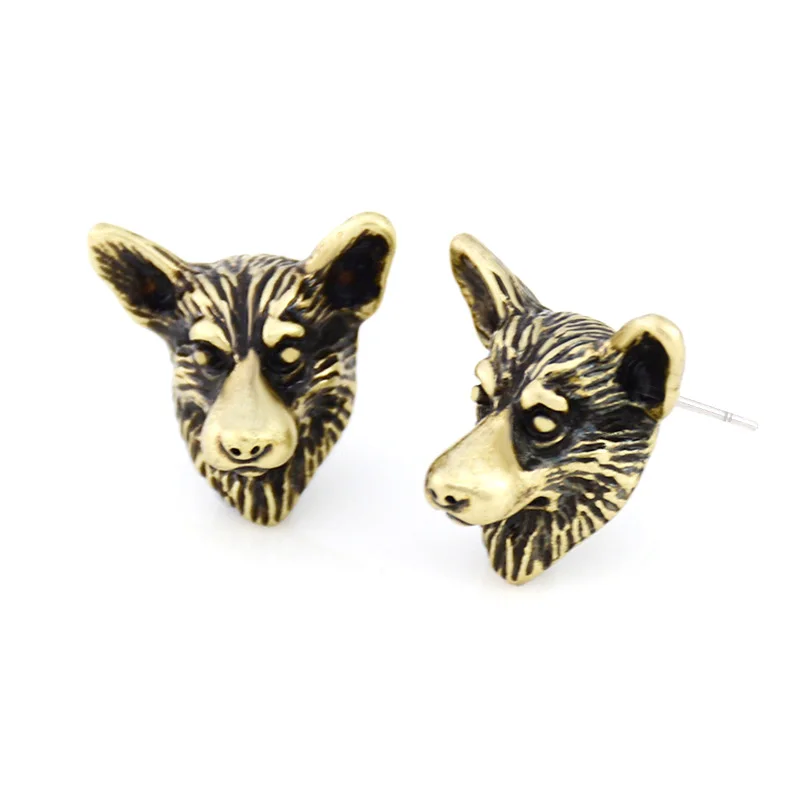 Модные Винтажные Серебристые серьги в стиле бохо аниме вельш корги собаки