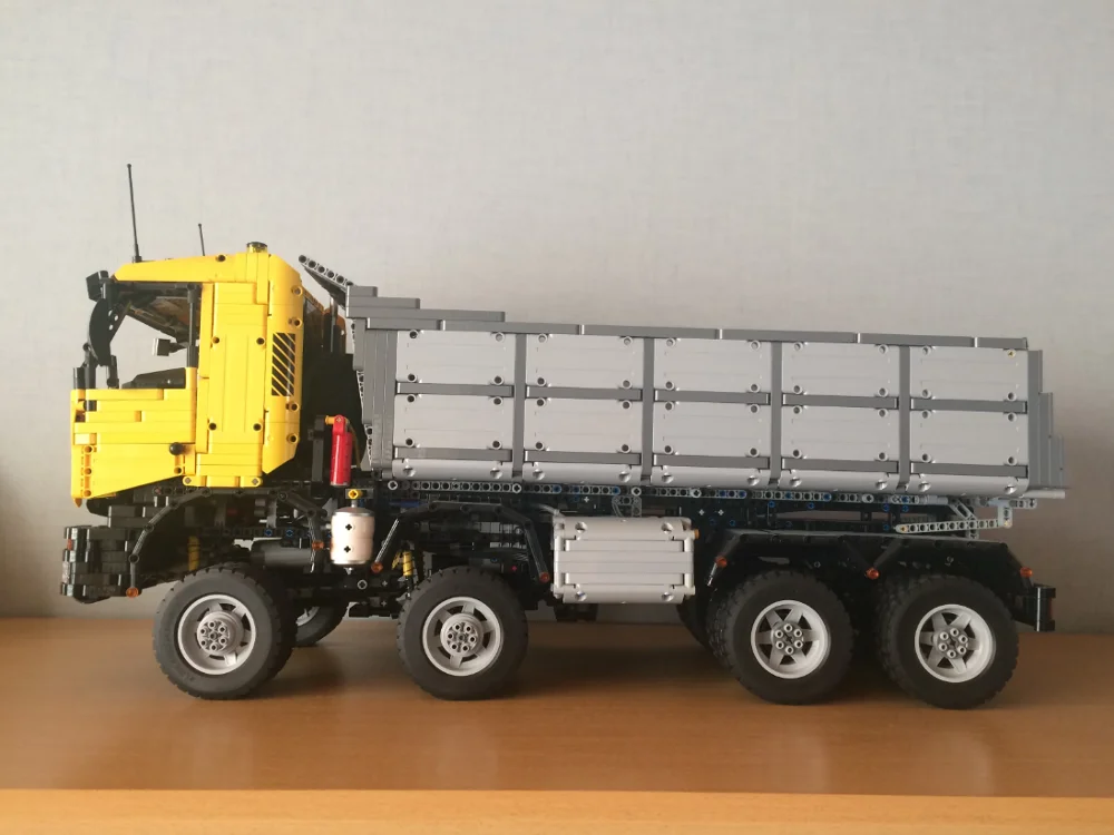 Строительный блок технологии механические шестерни MOC 5287 самосвал 8x8 гигантский