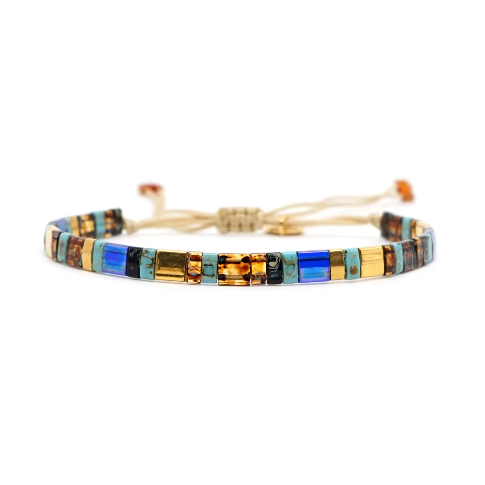 3 Браслет Япония Miyuki Tila бусы браслеты на удачу женские летние пляжные Pulseras Mujer Boho шикарные ювелирные изделия Insta модный подарок - Окраска металла: 3