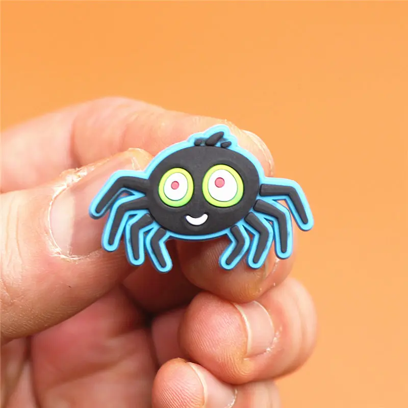 1pcs Cute Christmas Monstrosity PVC Shoe Charms Spider Shoe Accessories Ghost Shoe Decoration croc Charm jibz Kids Party X-mas