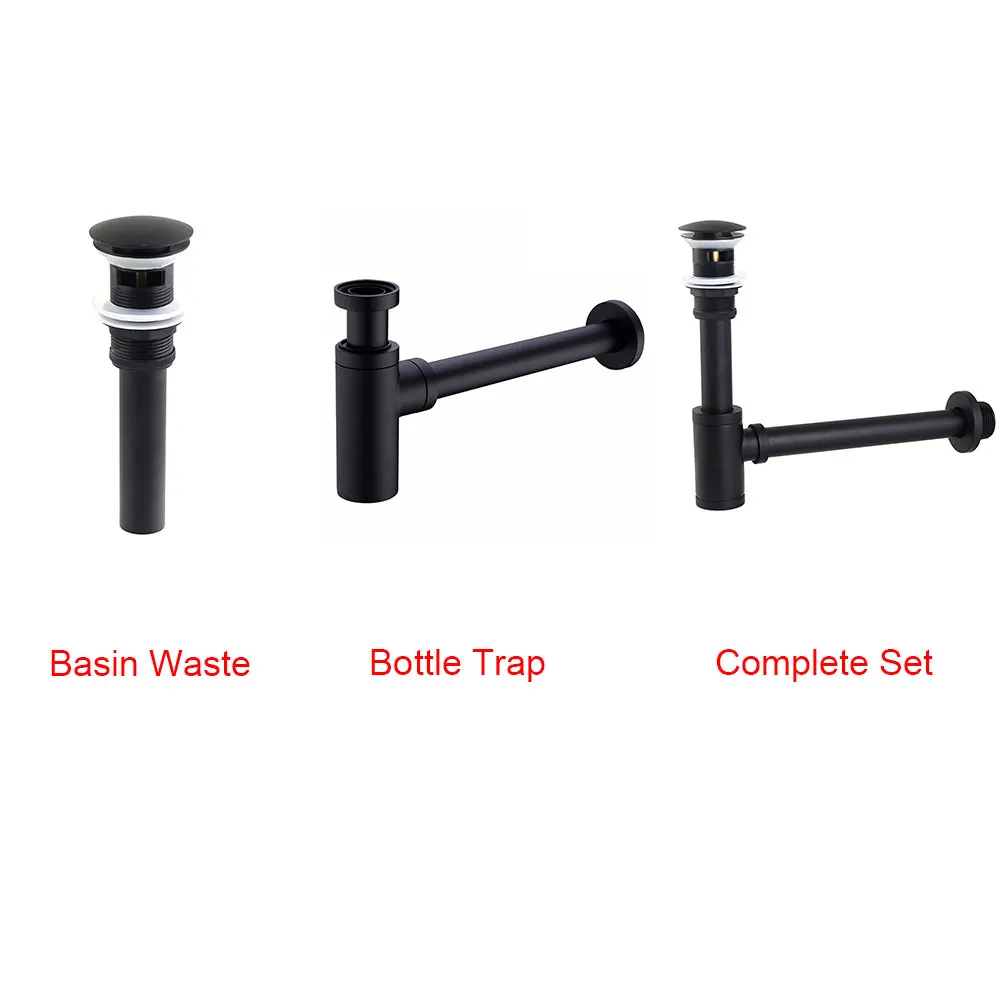 

Basin Waste Rubber Universal Luxury Easy Install Bottle Trap Home Black Bathroom Durable Drain Sink Adjustable Extension