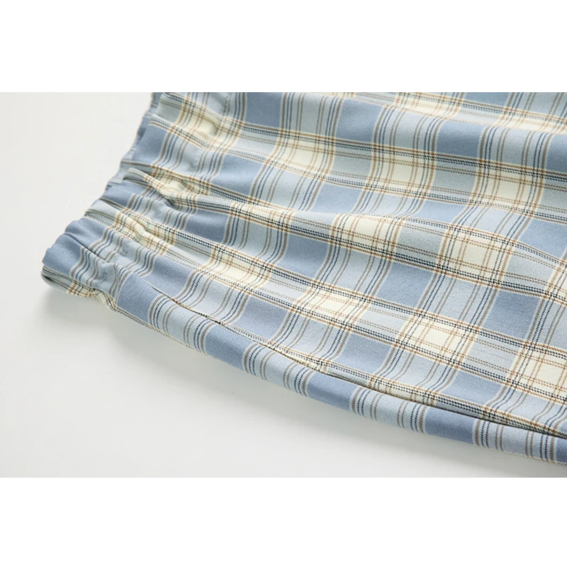 Для женщин мешковатые брюки клетчатые с широкими штанинами свободного покроя