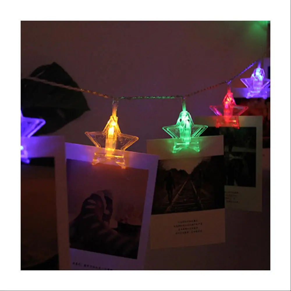 С зажимом цветные огни струны/звезды/USB модели/Рождество Декор/ПВХ прозрачный