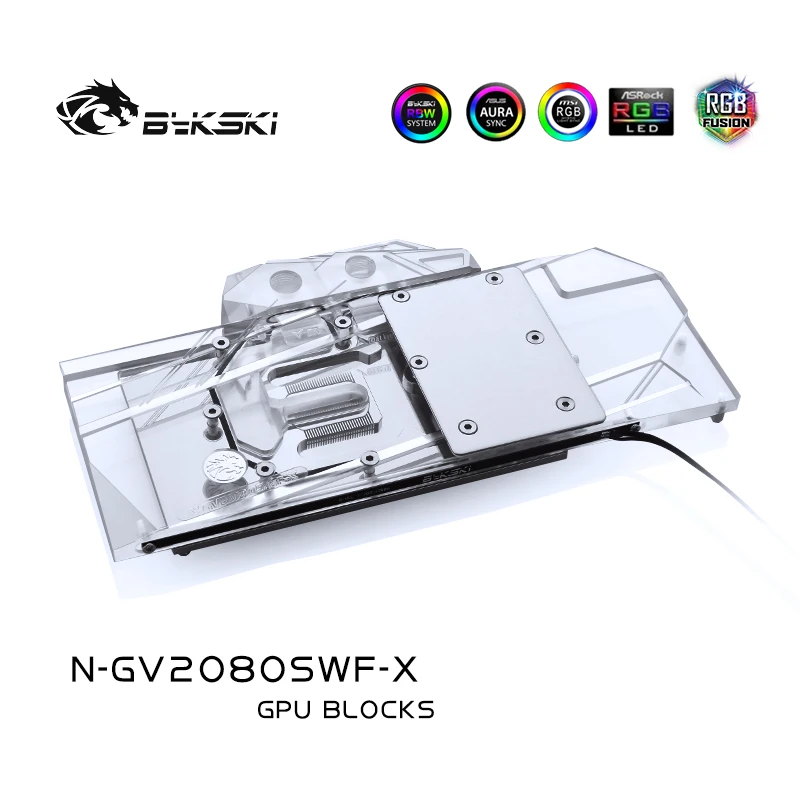 bykski n gv2080swf x full cover gpu water block for gigabyte rtx208020702060 super gamingwindforce oc 8g graphics card cooler free global shipping