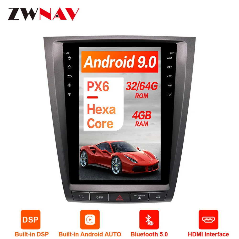 Tesla стиль Android 9,0 автомобильный gps-навигатор без dvd-плеера для Lexus GS GS300 GS460 GS450 GS350 магнитофон головное устройство