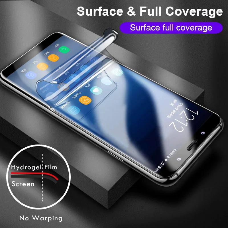 Изогнутая мягкая Гидрогелевая Защитная пленка для экрана Samsung Galaxy S9 Plus S8 S7 Edge 3D HD
