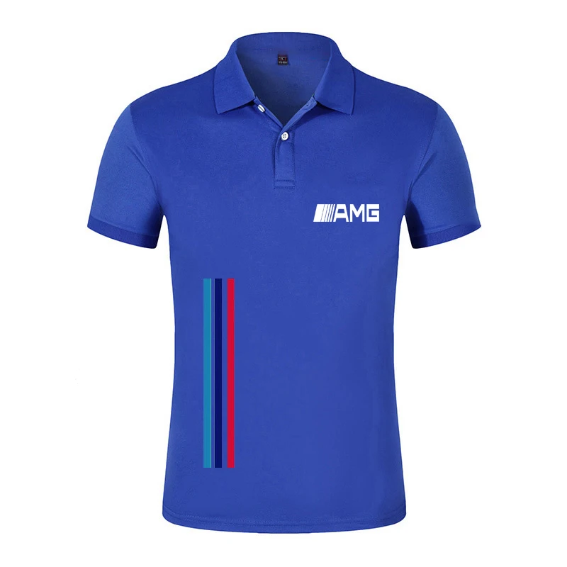 

Summer 2021 classic AMG Men's Brand Shirt Cotton Print Casual Short Slevess Fashion Harajuku College Tshirt Custom Decal Tops