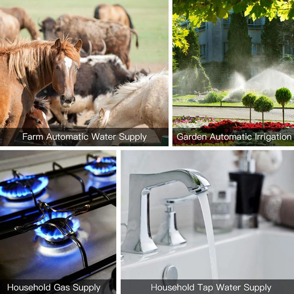 Беспроводной клапан для воды и газа Smart Tuya 1/2 дюйма Wi Fi регулировка количества