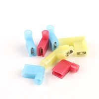 50100300500 pcs fully insulated 6 3mm fldny nylon crimp terminal flag spade wire connector quick wire connector terminator