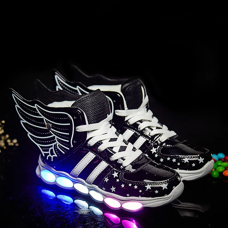 Кроссовки Детские светящиеся с USB-зарядкой и подсветильник | Детская одежда обувь