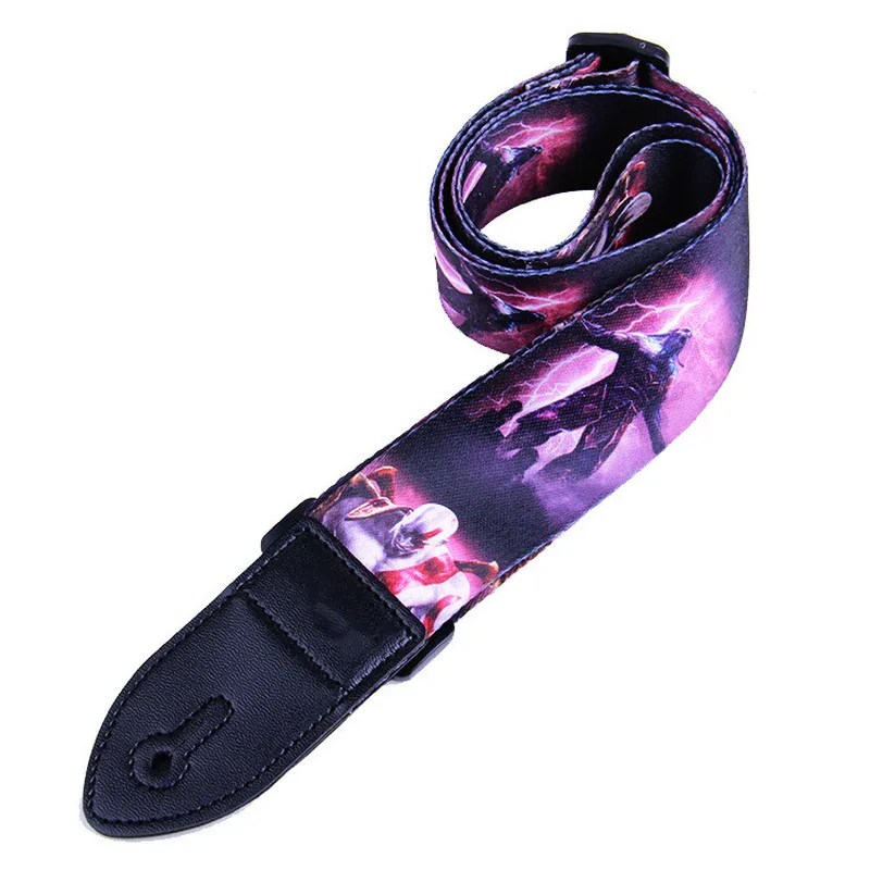 nylon gitarre strap für akustische elektrische gitarre und bass multi farbe gitarre gürtel einstellbare bunte druck nylon straps free global