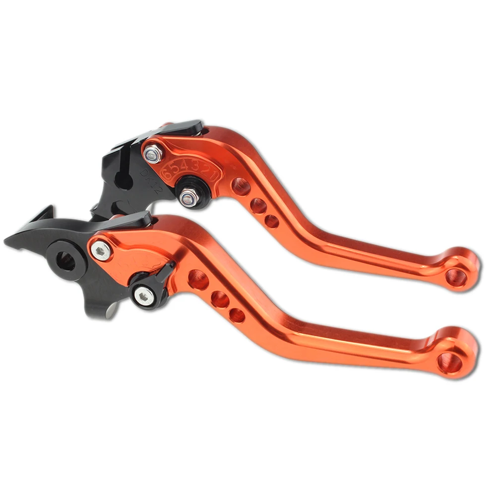 Short Orange Для BENELLI TNT 125 135 TNT125 135- CNC регулируемые Короткие Длинные рычаги тормозного сцепления для мотоцикла Набор ручек аксессуары - Цвет: Short Orange