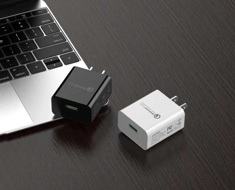 USB зарядное устройство Quick Charge 3,0 Us Plug Qc 3,0 18 Вт зарядное устройство для samsung huawei sony Hp lenovo Xiaomi 3 4 4C 5 5S Plus 6 8 Mix2 Mix2S