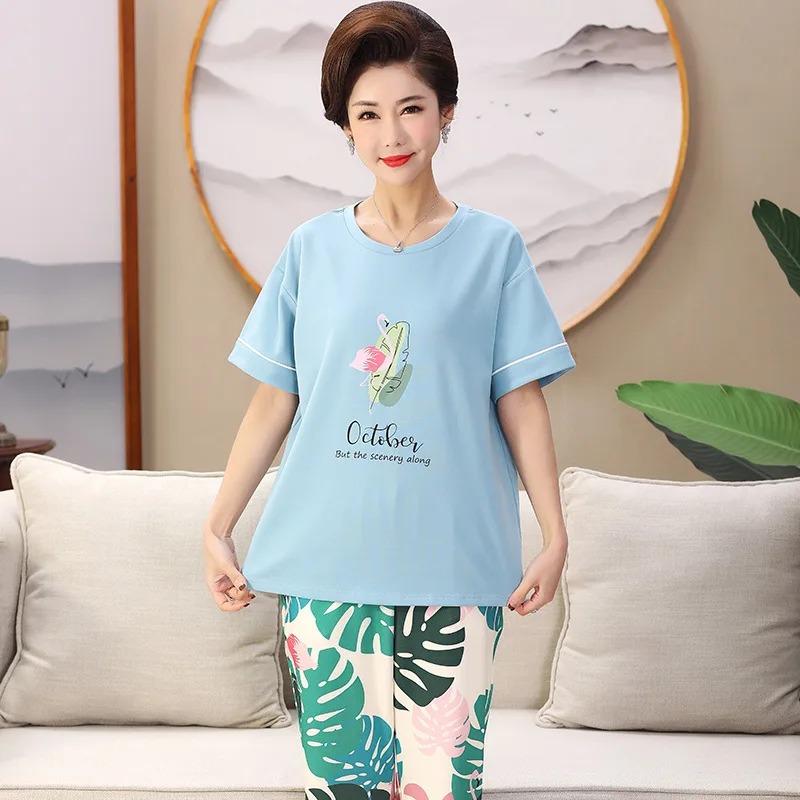 Женская пижама с принтом Журавля комплект из 2 предметов мягкая женская