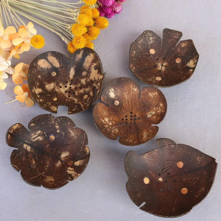 50 шт. креативные мыльницы в стиле ретро кокосовый ракушка для мыла поднос из