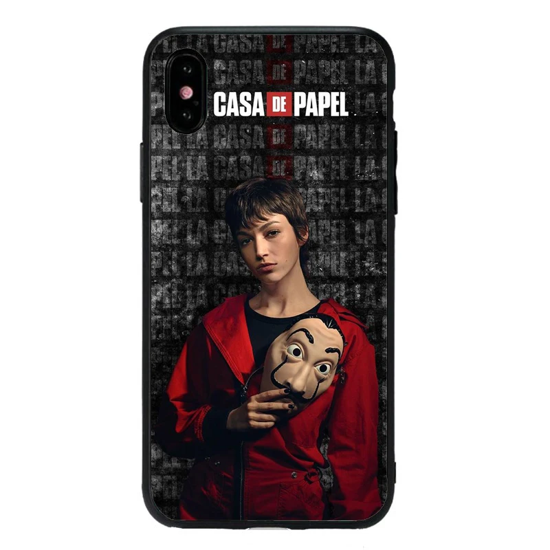 TPU Чехол для ТВ серии iphone 11 11Pro 8 6 6S Heist бумага для дома чехол для телефона iphone X XR XS MAX fundas мягкий чехол из ТПУ - Цвет: TPU