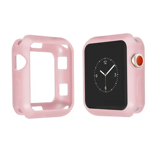 Чехол для apple watch 4 3 5 Чехол 44 мм/40 мм apple watch band 42 мм 38 мм iWatch чехол 3 2 1 рамка полный защитный чехол бампер - Цвет ремешка: Light pink