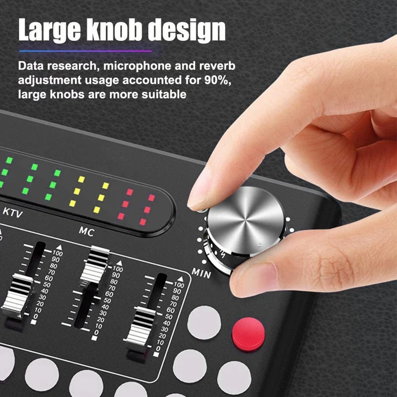 

Live Sound Card Voice Converter, o DJ Mixer, Live Broadcast, Broadcast Recording Multi-Sound Effect o Box