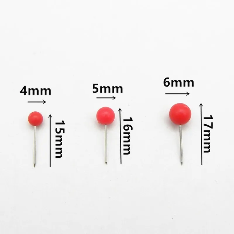 100 шт. карта Tacks канцелярские кнопки Пластик насадки для душа с Сталь точка 4 мм 11