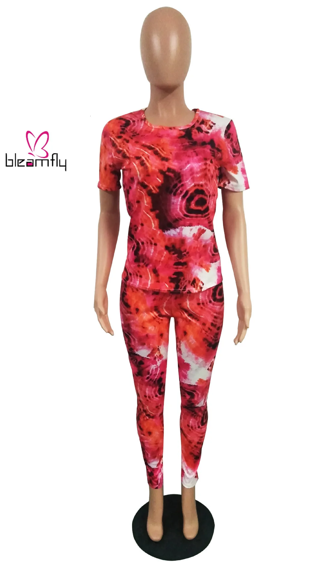 2019 женский осенний Новый комплект из двух предметов: футболка с принтом и