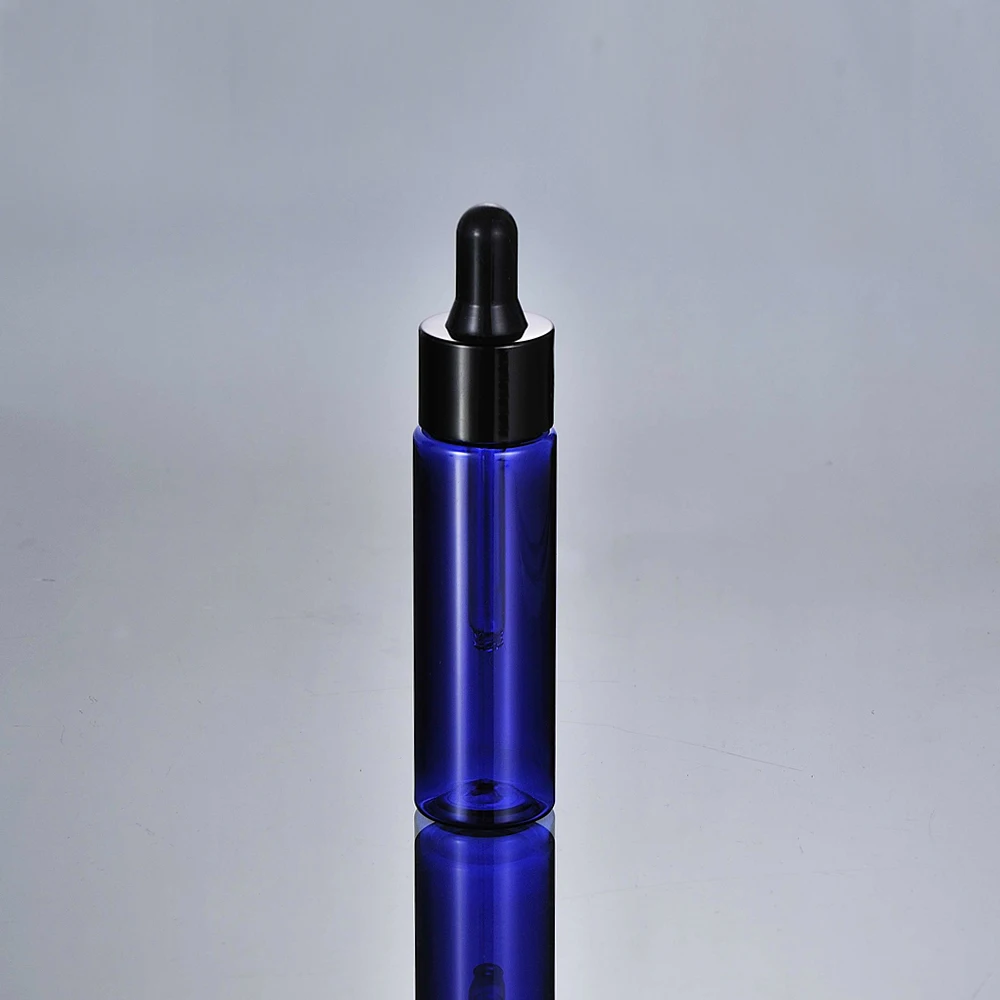 

30ml blue plastic PET dropper bottle for serum/essential oil/water dropper/essence liquid bottle cosmetic packing