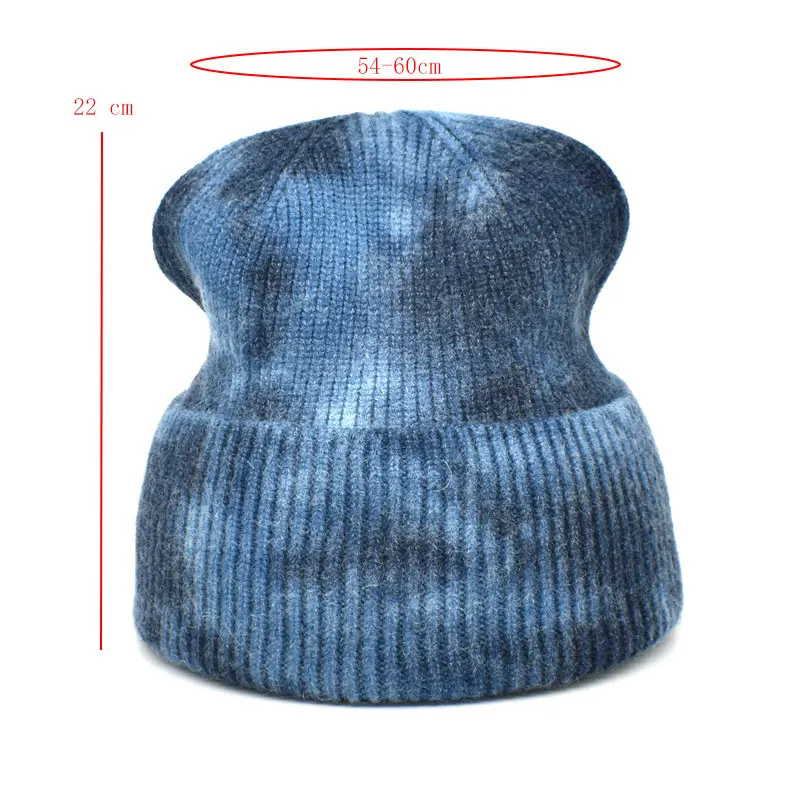 Новинка 2021 вязаная шерстяная шапка с принтом теплые облегающие шапки для женщин s
