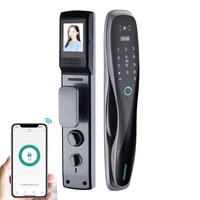 app electronic lock biometric fingerprint lock security smart door lock with password key ic card unlock with camera