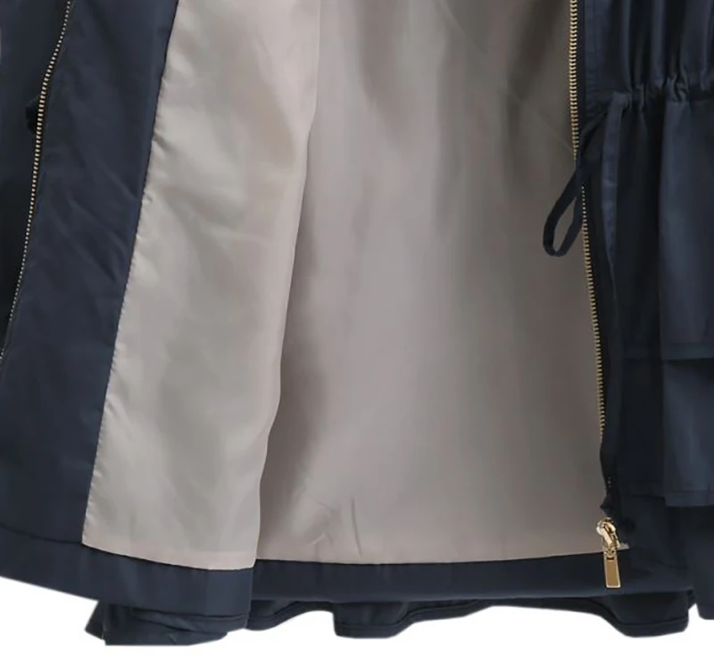 Женская ветровка с длинным рукавом на молнии|Женские плащи и тренчи| |