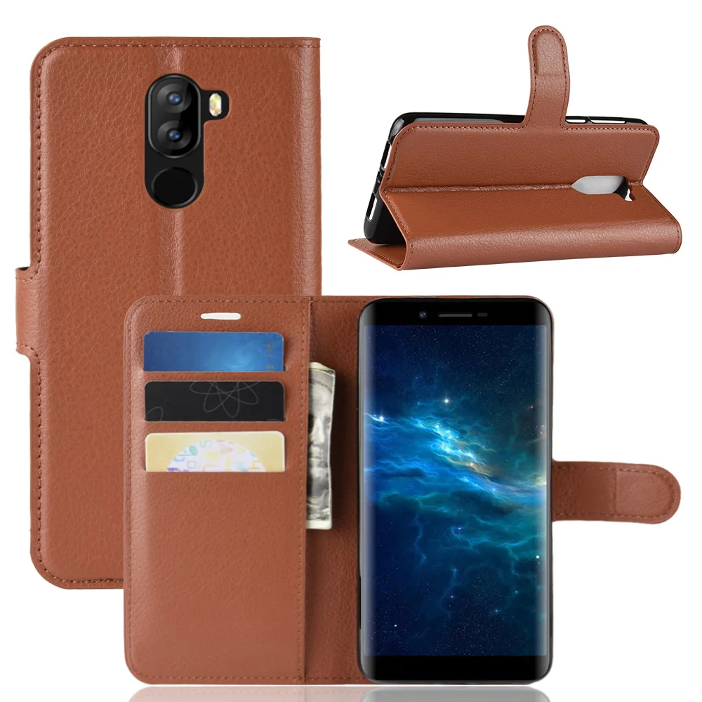 Кожаный чехол YINGHUI Для DOOGEE X60L защитный классический стиль сплошной цвет флип