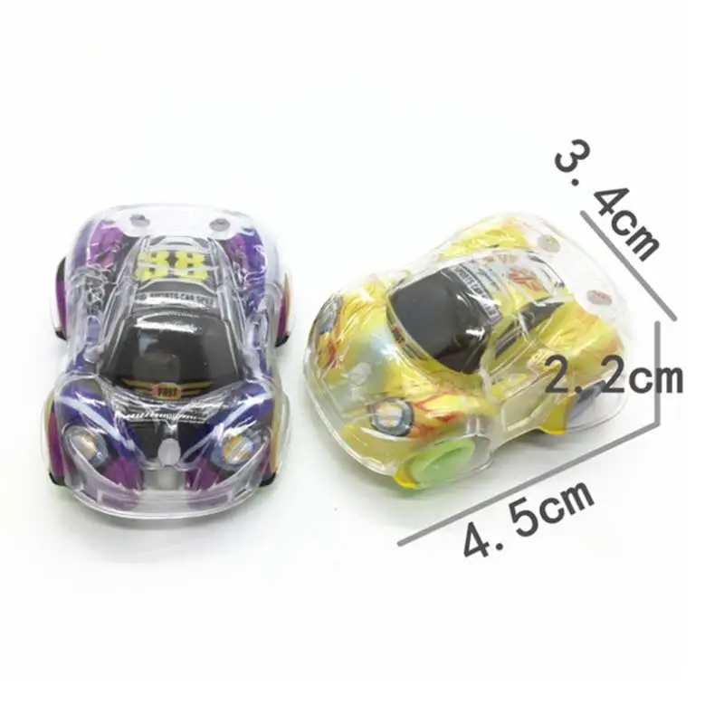36 шт./лот прозрачный мини автомобиль детский гоночный мультяшный Тяговый автобус