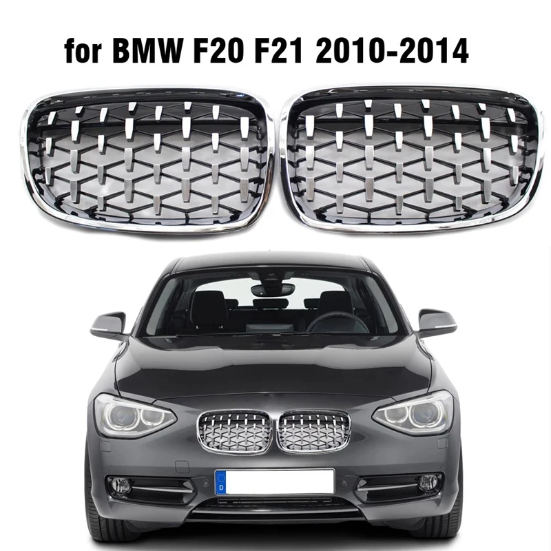 

AU04 -1 пара передняя решетка радиатора в стиле метеорита для BMW 1 серии F20 F21 2010-2014 гоночные хромированные решетки