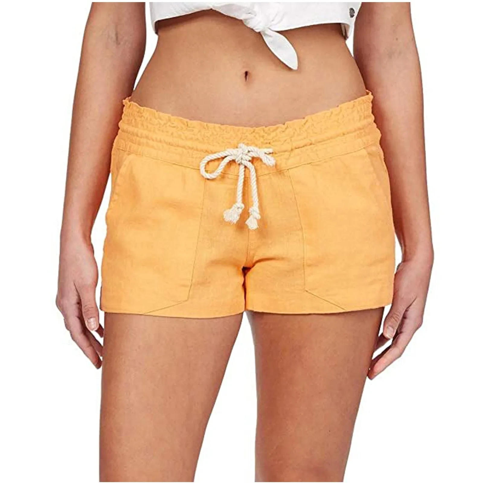 

Women Shorts Summer Casual Solid Color Kawaii Clothes Drawstring Shorts High Waist Loose Shorts For Girls Cool Female Short P5