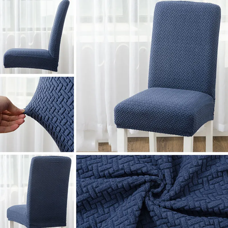 

Fleece Polyester Solid Chair Seat Cover Printed Soft Elastic Chair Seat Protective Cover Fashion Soft Simple Modern Seat Case