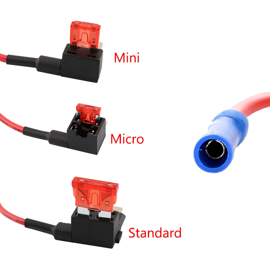 12 В автомобильный держатель предохранителя Add-a-circuit TAP Adapter Micro/Mini/standard ATM, APM Blade Авто Предохранители с 10А лопастной автомобильный предохранитель с держателем