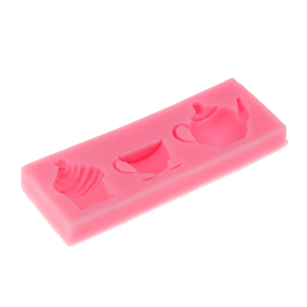 

1Pcs Cute DIY Cup Teapot Cupcake Silicone Soap Mould Paste Fondant Cake Chocolate Baking Decorating 3D Mold Tools