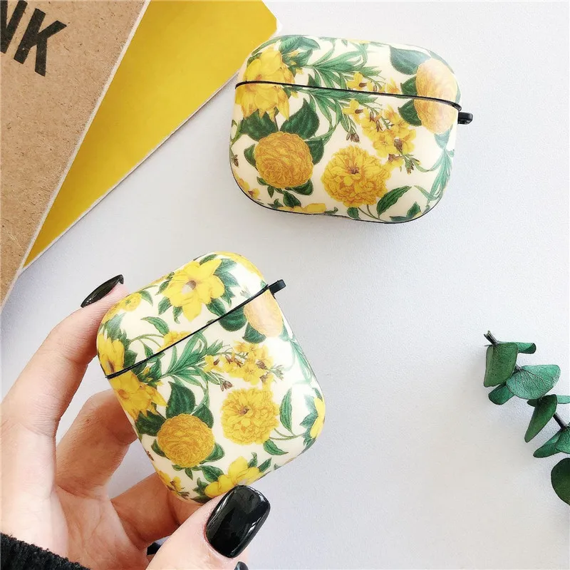 

Flower Silicone Cases For Original Apple Airpods 1 2 Earphone Case Cute Cover For Apple Airpods Pro AirPods 1 Shell Sleeve Coque