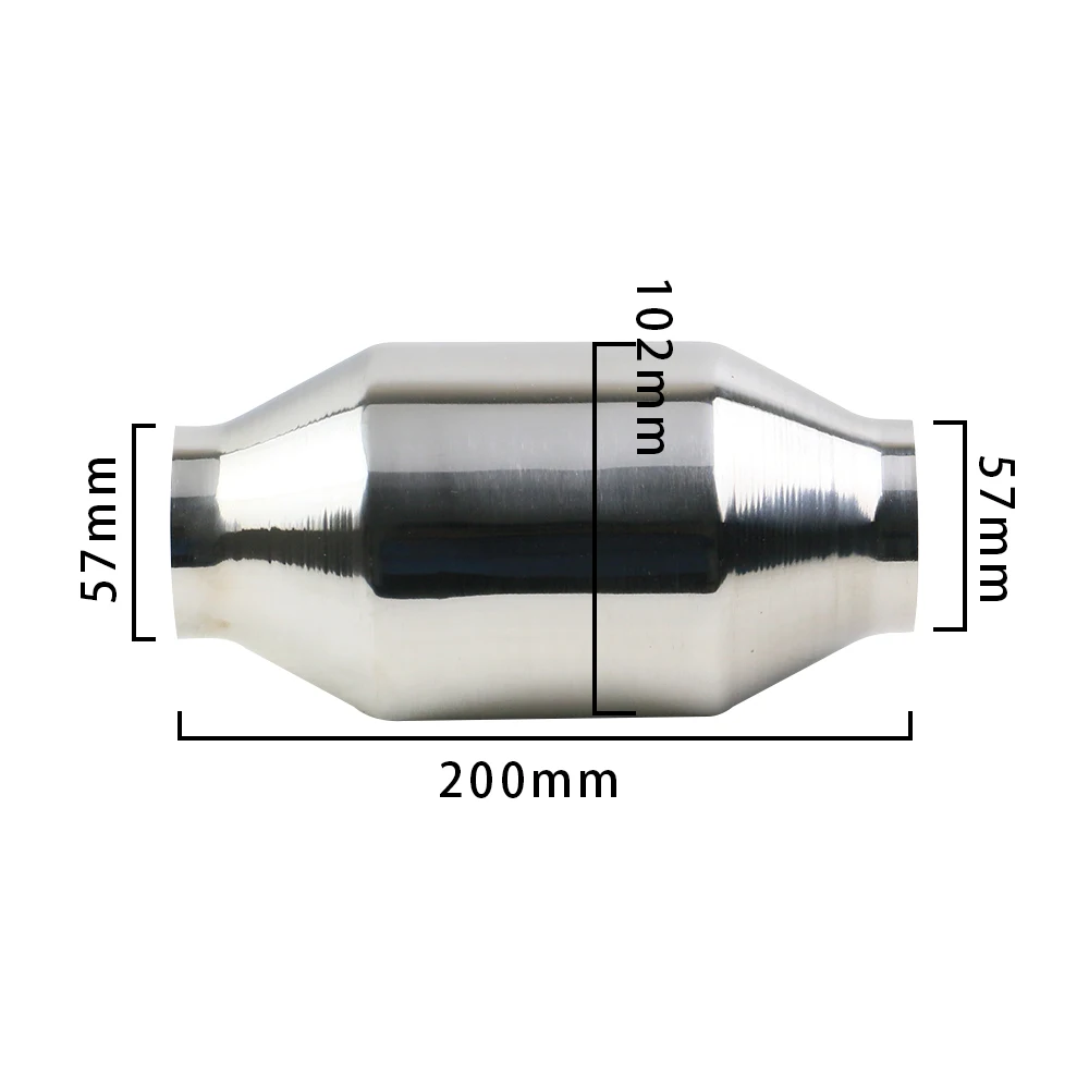 

EURO3 Universal car catalytic converter replacement parts Greater sound for exhaust system 57mm