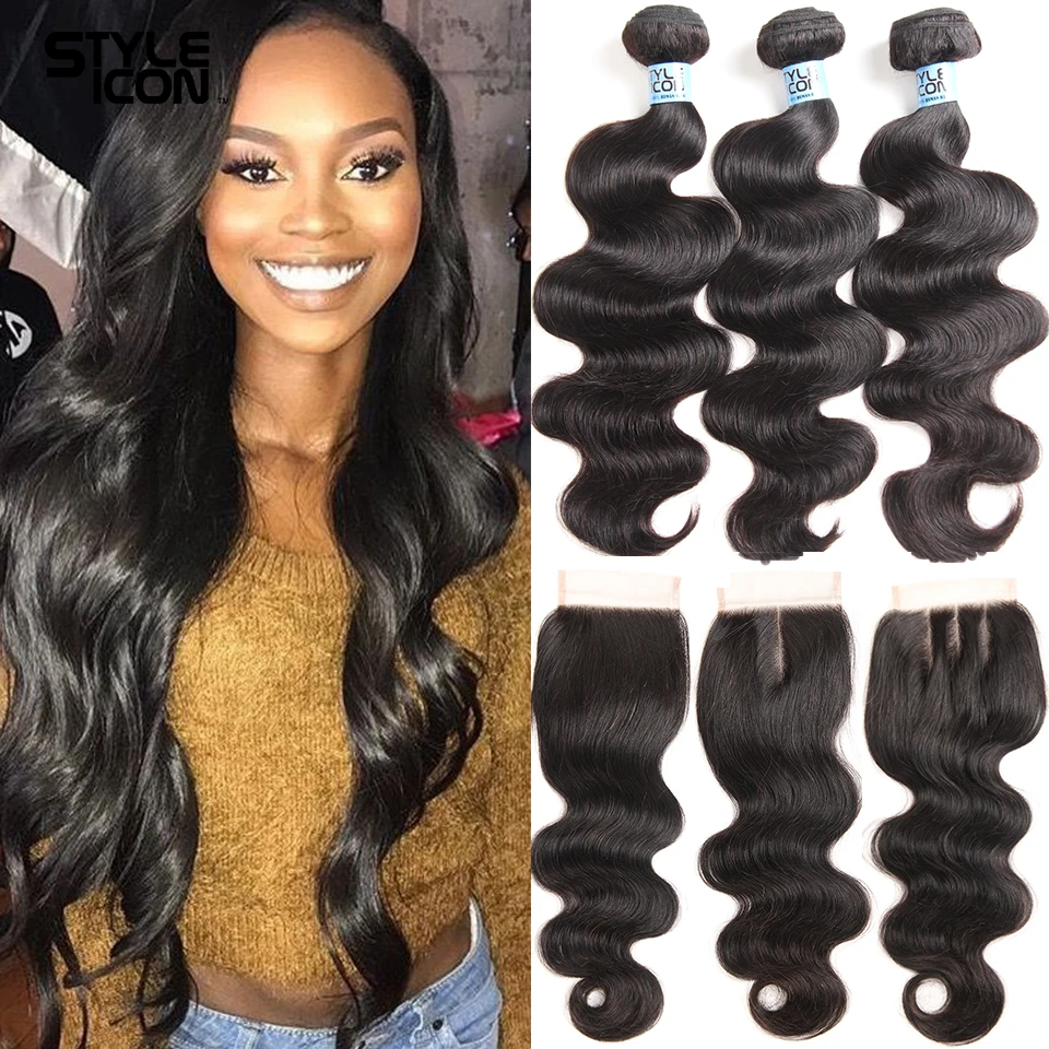 Волнистые человеческие волосы 30 дюймов пучки с застежкой малайзийские 3 или 4