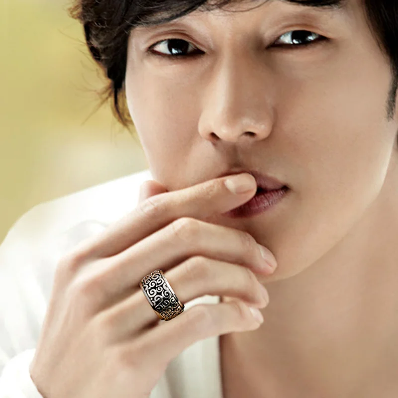 Кольцо мужское из серебра 100% пробы с облаком|thai silver ring|finger ringsilver ring |