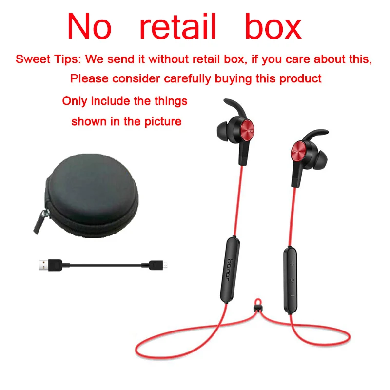 Red without box Huawei Honor xSport AM61 Bluetooth Беспроводные наушники с магнитным дизайном для спорта на открытом воздухе гарнитура для huawei mate 20 Pro P30 P30 Pro - Цвет: Red without box