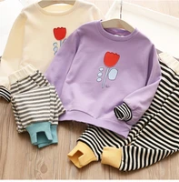2021sport casual girls clothes autumn spring hoodies pant two pcs baby girls clothes set kids suit